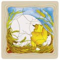 Goki Viacvrstvové puzzle Sliepka, 44 dielikov