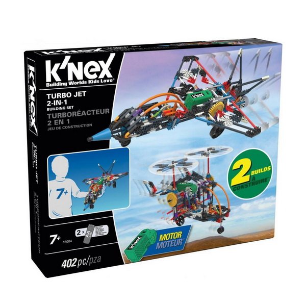 K'NEX Stavebnica lietadlo Turbo Jet 2v1, 402 dielikov