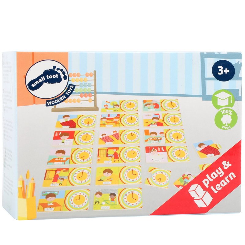 Small Foot Náučné puzzle Spoznávame hodiny, 34 ks