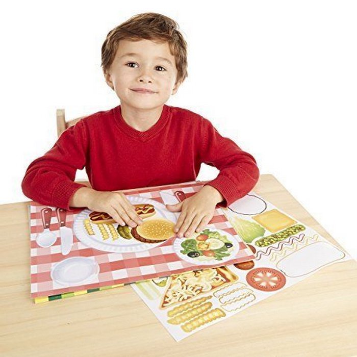 Melissa & Doug - Blok s adhéznymi samolepkami Jedlo, 150+