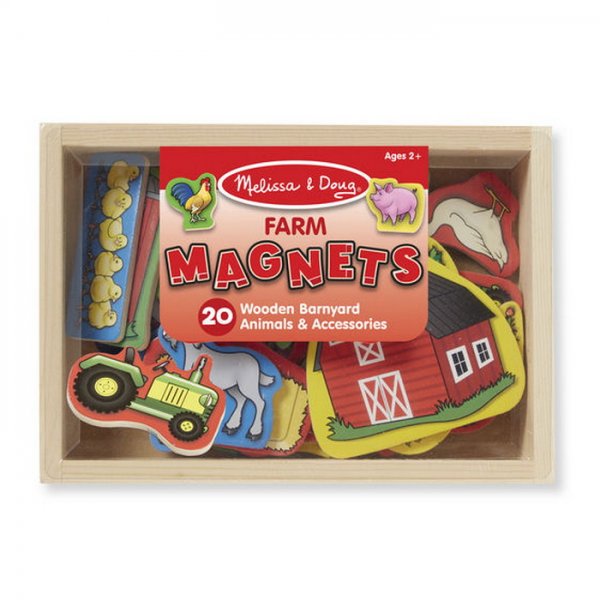 Melissa & Doug - Drevená magnetická Farma, 20 ks