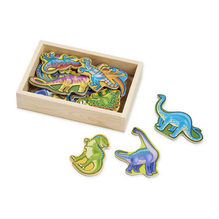Melissa & Doug - Drevené magnety Dino, 20 ks