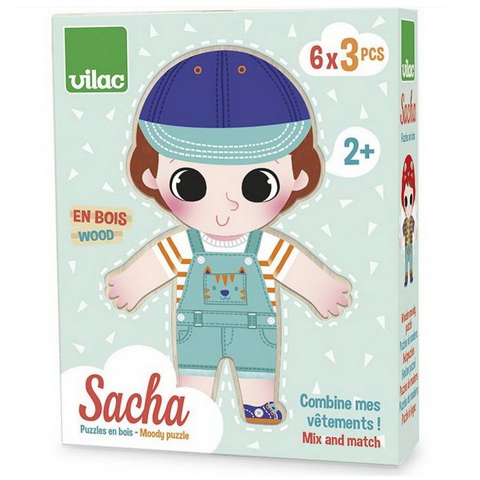 Vilac Šatníková skriňa Sacha, 18 dielikov