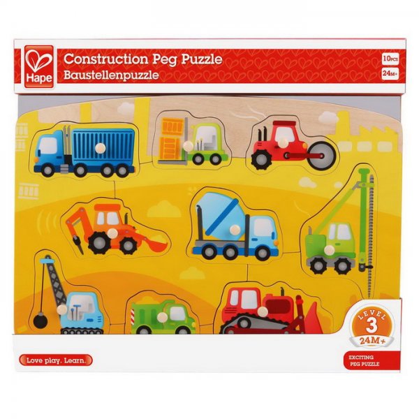 Hape Puzzle na doske Stavbári