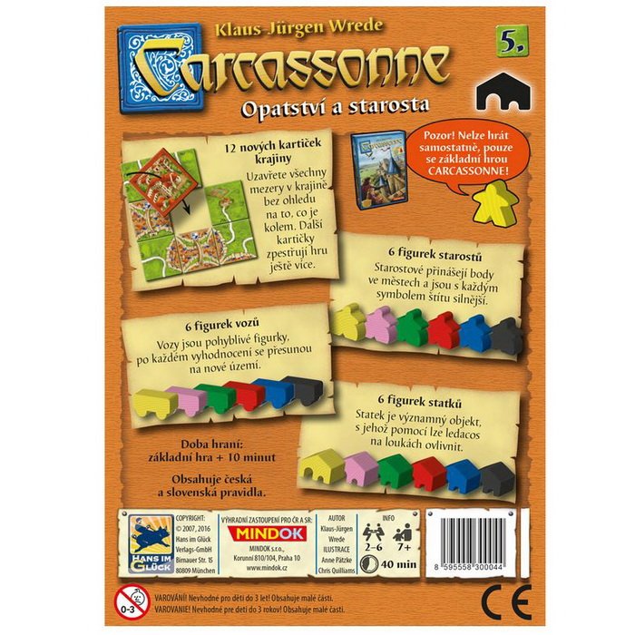 Mindok Carcassonne - rozšírenie 5 Opátstvo a starosta