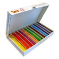 Školský box Pastelky drevené šesťhranné, 144 ks