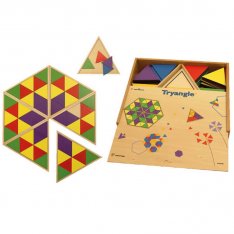 Školská drevená mozaika Trojuholníky, pre 6 hráčov