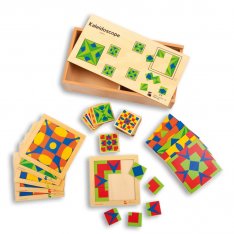 Školská drevená skladačka Kaleidoskop, pre 6 detí