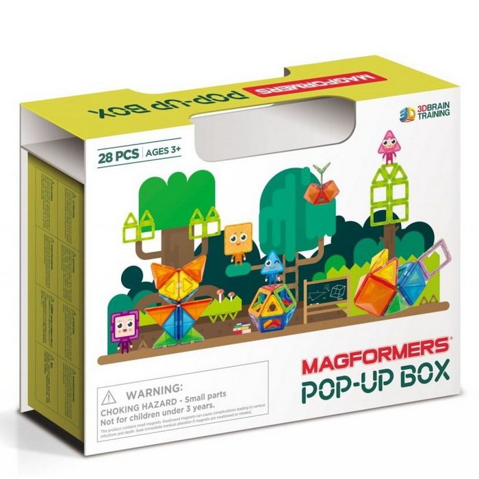 Magformers Pop-up box 28, s magnetickou tabuľkou