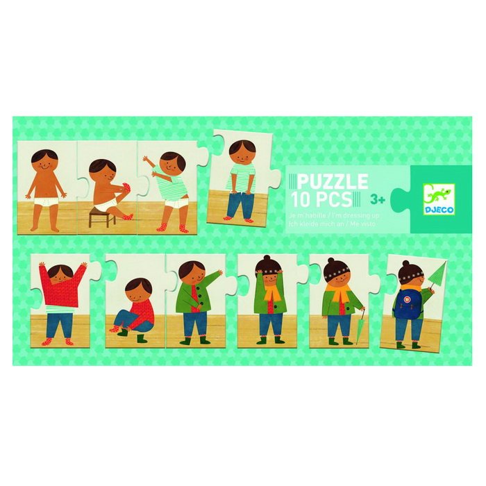 Djeco Postupové puzzle Obliekanie, 10 dielikov