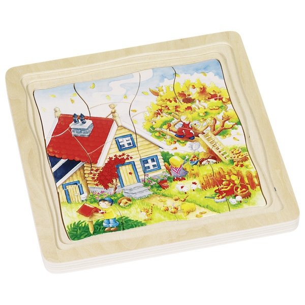 Goki Viacvrstvové puzzle Štyri ročné obdobia, 54 dielikov
