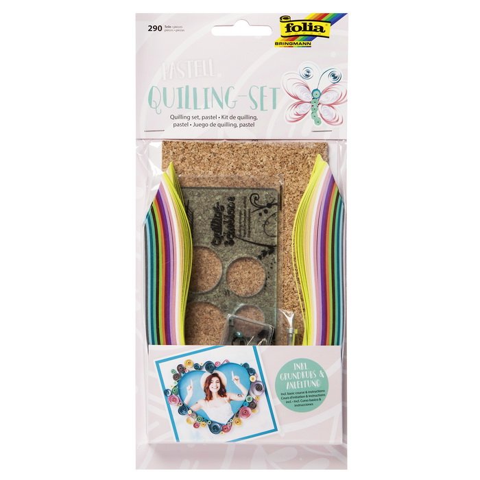Folia Quilling Veľká sada pastelová, 290 ks