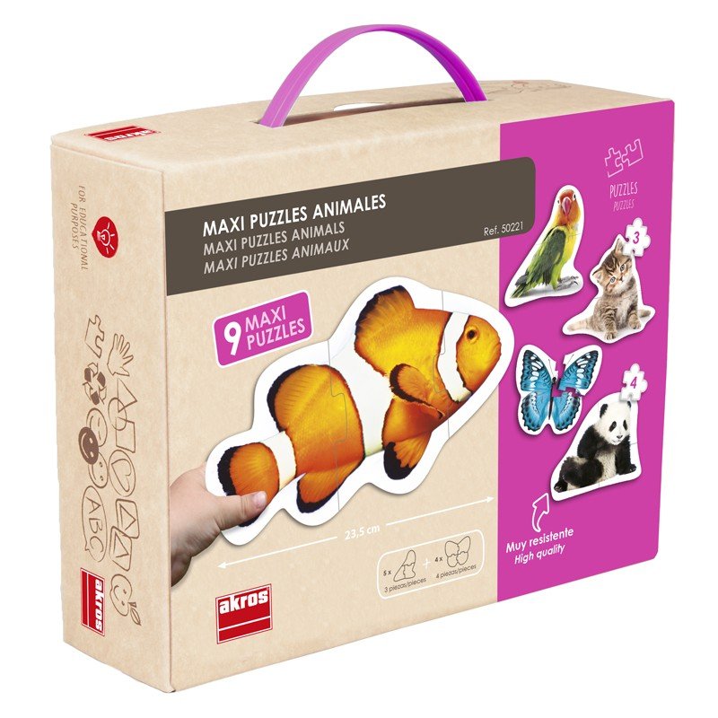 Akros Maxi puzzle Zvieratá, 9v1