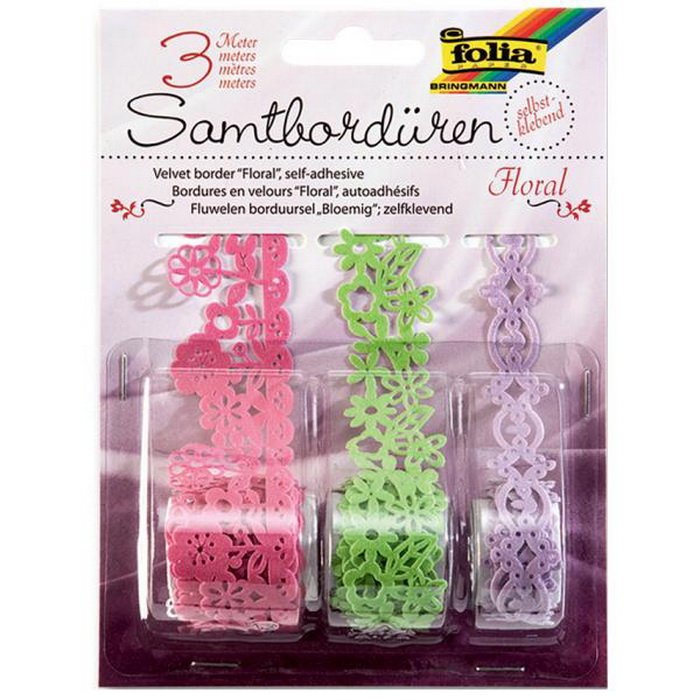 Folia Samolepiaca čipka Kvety, 3 ks