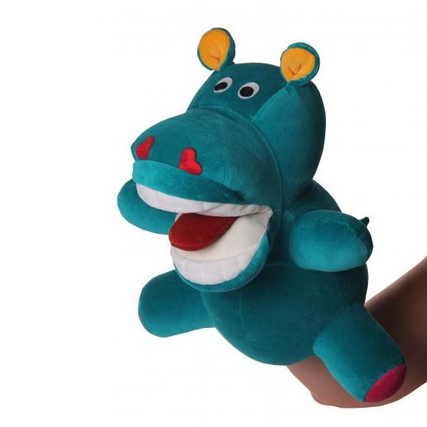 Logopedická bábka Malý hroch, 25 cm