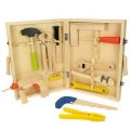 Bigjigs Toys Drevený kufrík s náradím, 13 ks