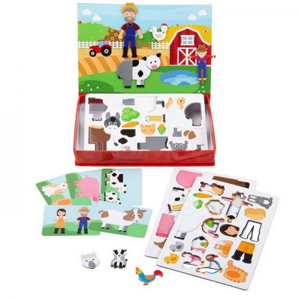 Bigjigs Toys Magnetické tvary v boxe Farma