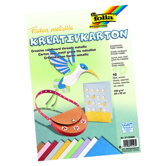 Kreatívny kartón A4+ s metalickým motívom Nite 230g, 10 listov