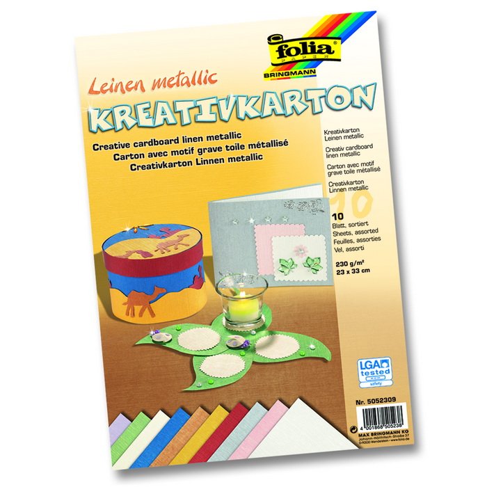 Kreatívny kartón A4+ s metalickým motívom štruktúrovaný 230g, 10 listov