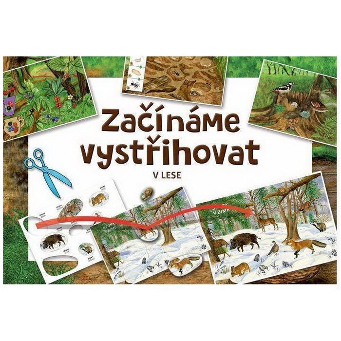 Vystrihovačka Začíname vystrihovať V lese 5+