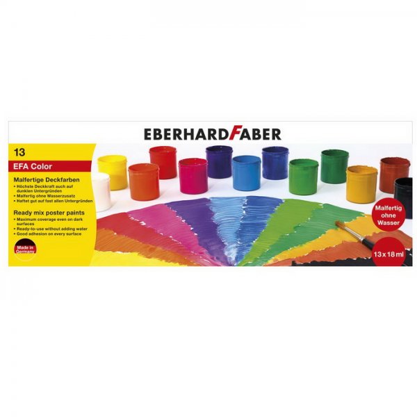 Eberhard Faber Temperové farby 13 x 18 ml