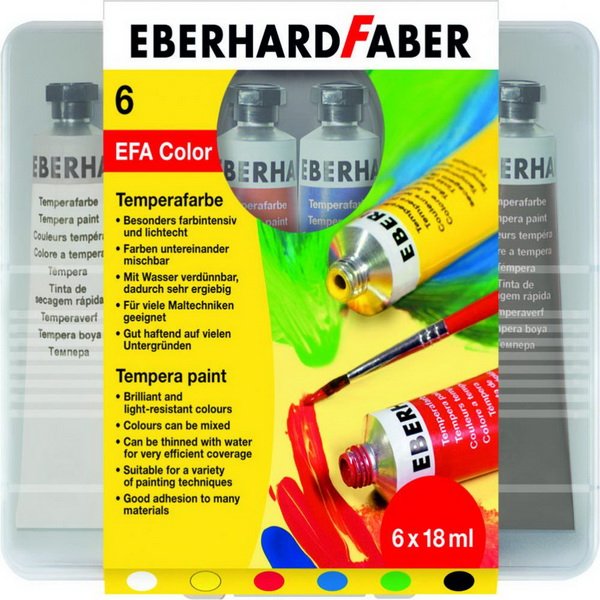 Eberhard Faber Temperové farby 6 x 18 ml