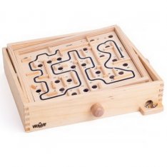 Woody Naklápací labyrint s vymeniteľnými doskami 4v1