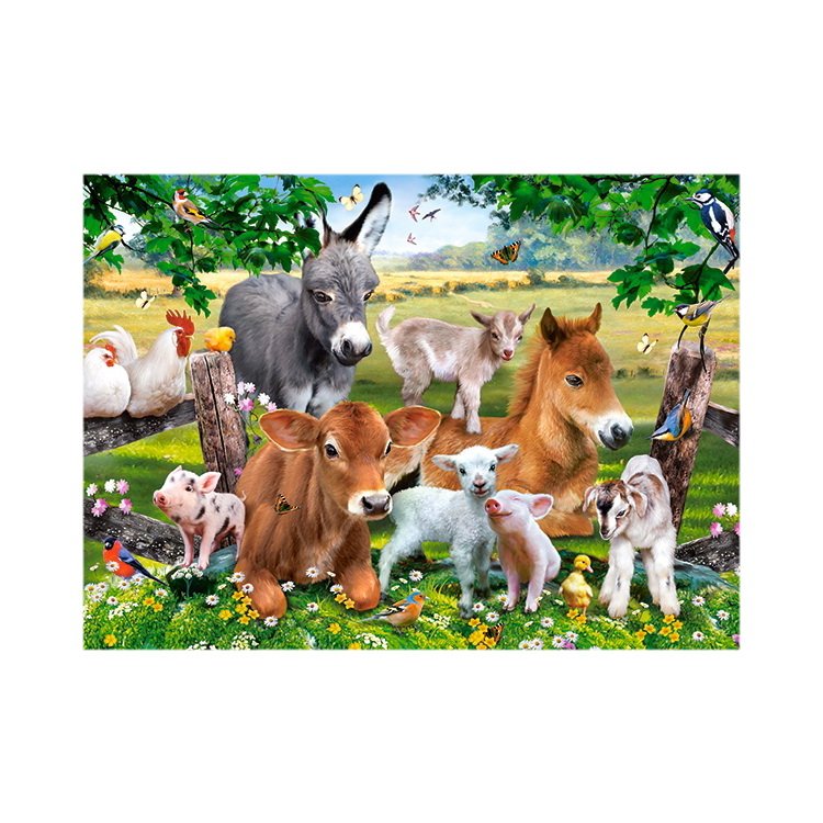 Castorland Puzzle Zvieratká na farme, 100 dielikov