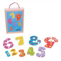 Bigjigs Toys Drevené puzzle Čísla 1-9