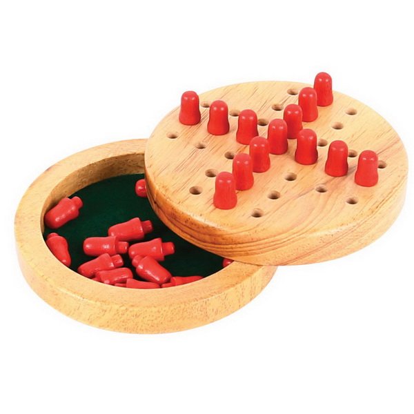 Bigjigs Toys Drevený solitaire, 12 cm