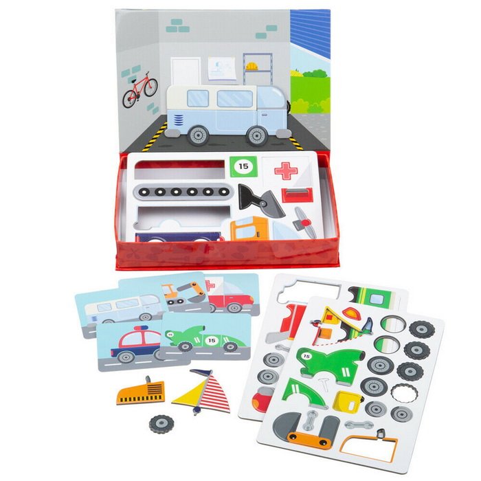 Bigjigs Toys Magnetické tvary v boxe Mechanik