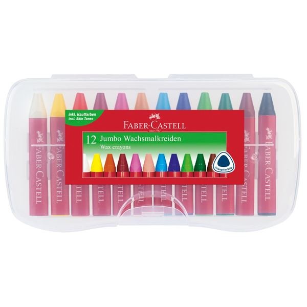 Faber Castell Voskovky vodeodolné, 12 farieb