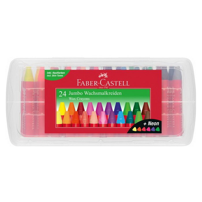 Faber Castell Voskovky vodeodolné, 24 farieb