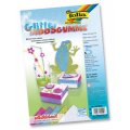 Folia Hárky z moosgummi glitter A4, 5 ks