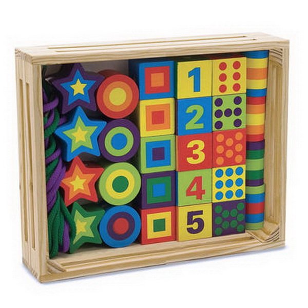 Melissa & Doug - Korálková navliekačka, 27 ks
