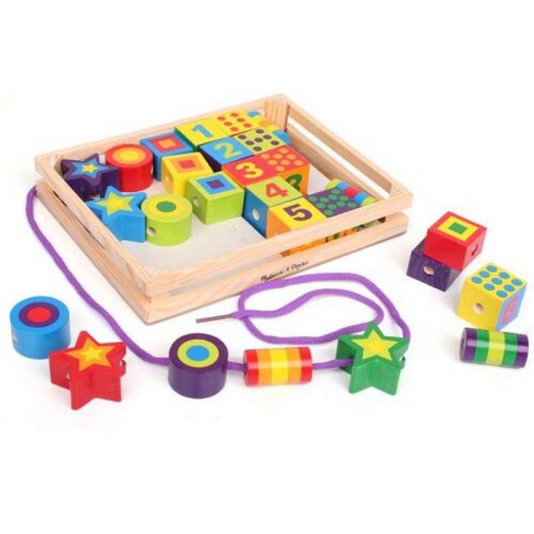 Melissa & Doug - Korálková navliekačka, 27 ks