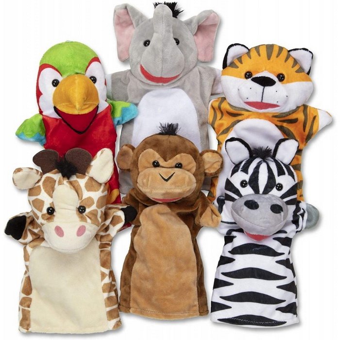 Melissa & Doug - Maňušky Safari, 6 ks
