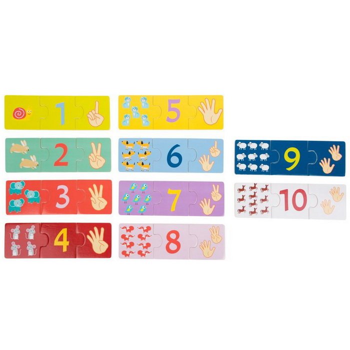 Small Foot Puzzle Počítame a priraďujeme, 30 ks