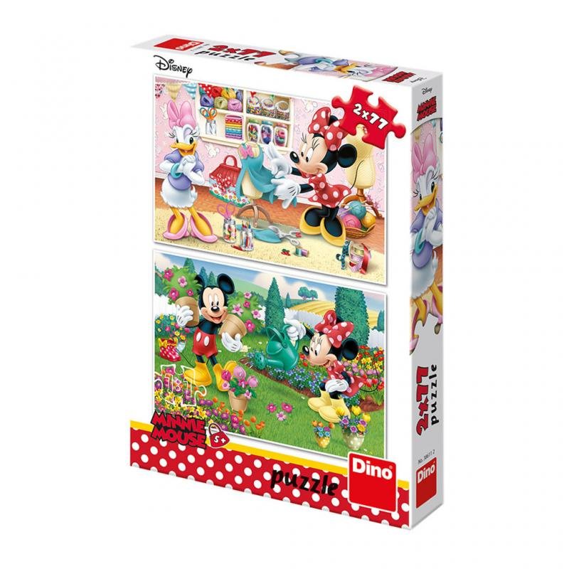 Dino Puzzle Pracovitá Minnie, 2 x 77 dielikov