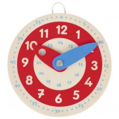 Goki Drevené výukové hodiny, 10 cm