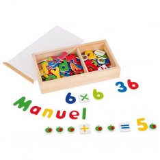 Školská magnetická hra Abeceda a čísla, 89 dielikov