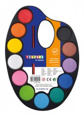 Playbox Vodové farby na palete, 12 farieb