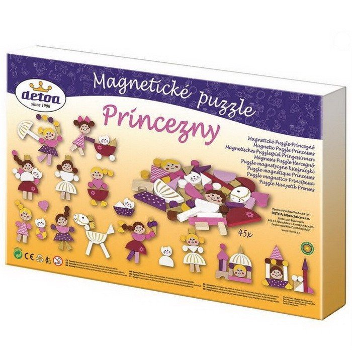 Detoa Magnetické dieliky Princezny, 45 ks