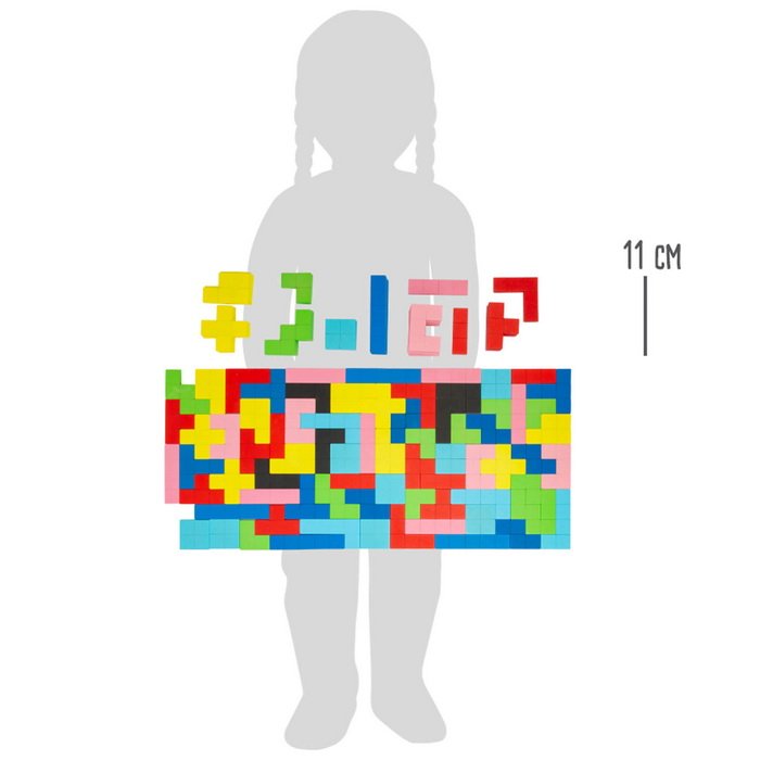 Školaká logická skladačka Tetris, 114 dielikov