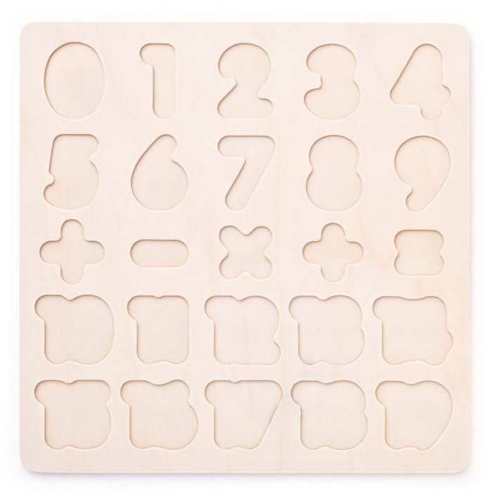 Woody Drevené puzzle Matematika, 25 dielikov