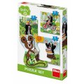Dino Puzzle sada 3v1 Krtko na lúke