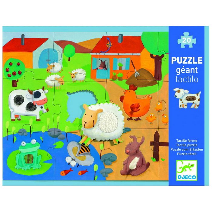 Djeco Obrovské hmatové puzzle Farma