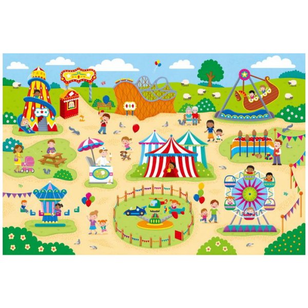 Veľké podlahové puzzle Zábavný park, 60x90 cm