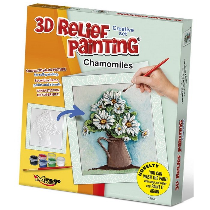 3D reliéfny obrázok - Harmanček, prianie