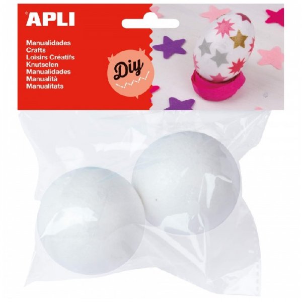 APLI Polystyrénové guličky ø 60 mm, 2 ks